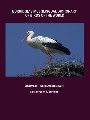 cover image of Burridge's Multilingual Dictionary of Birds of the World, Volume III